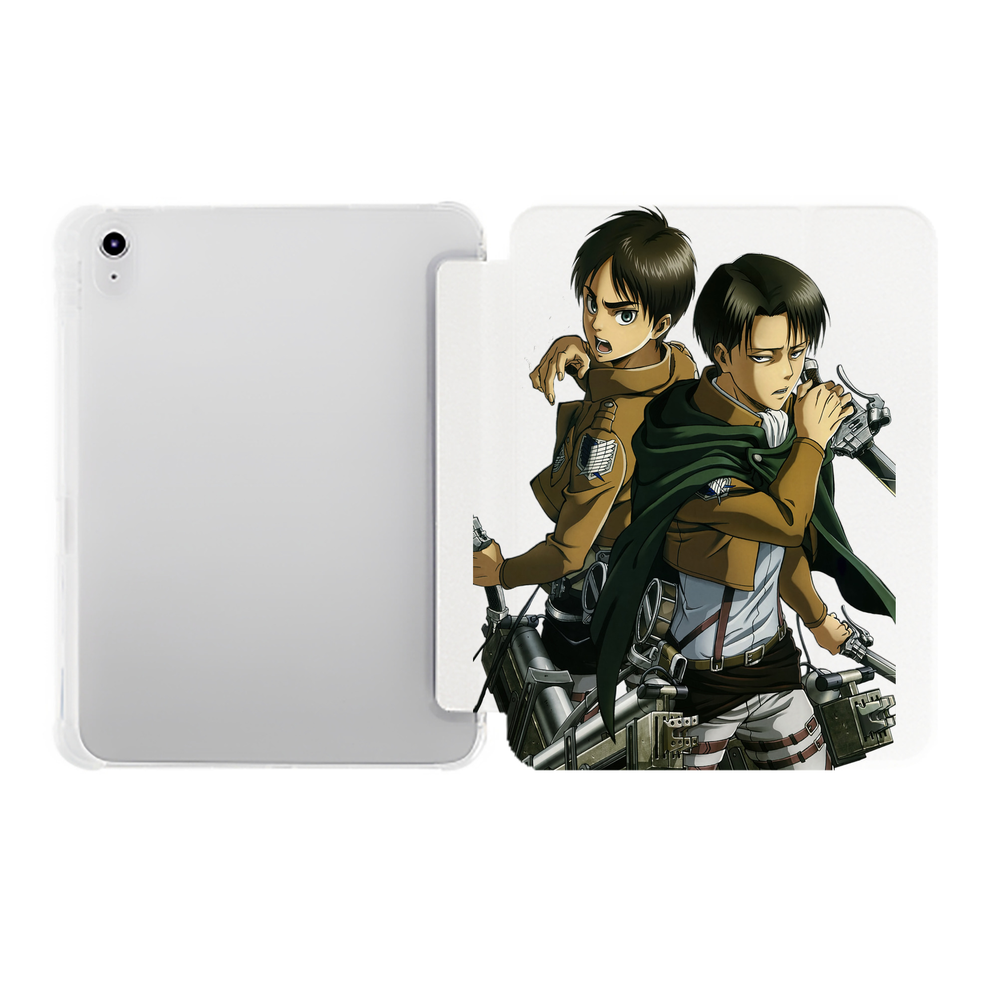 （画像用） 進撃の巨人 リヴァイ·アッカーマン Attack on Titan Levi Ackerman IPad ケース ペン収納付き 三つ折りスタンド PUレザー×シリコン 対応機種9.5/10.5/10.9インチ